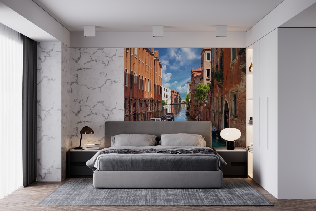 Fototapet pasaj îngust între clădiri în Veneția