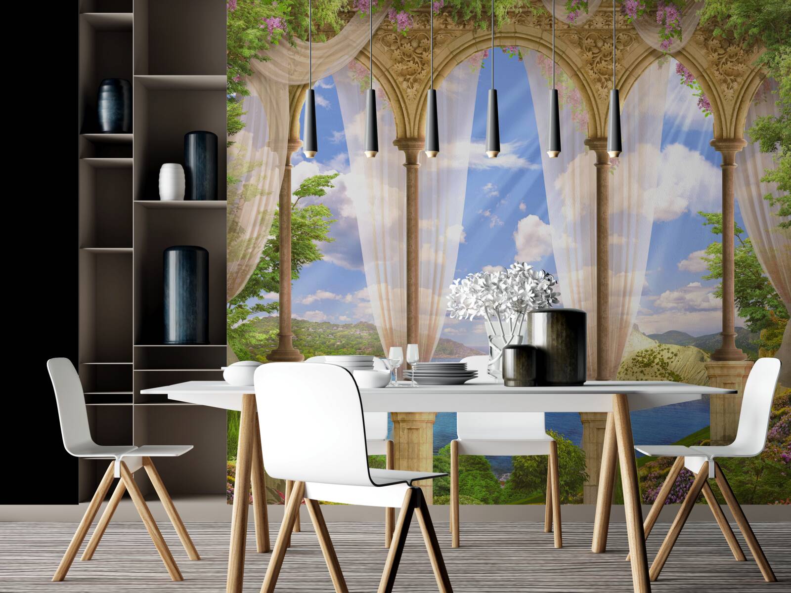 Fototapet suprafața mării se deschide de pe terasă