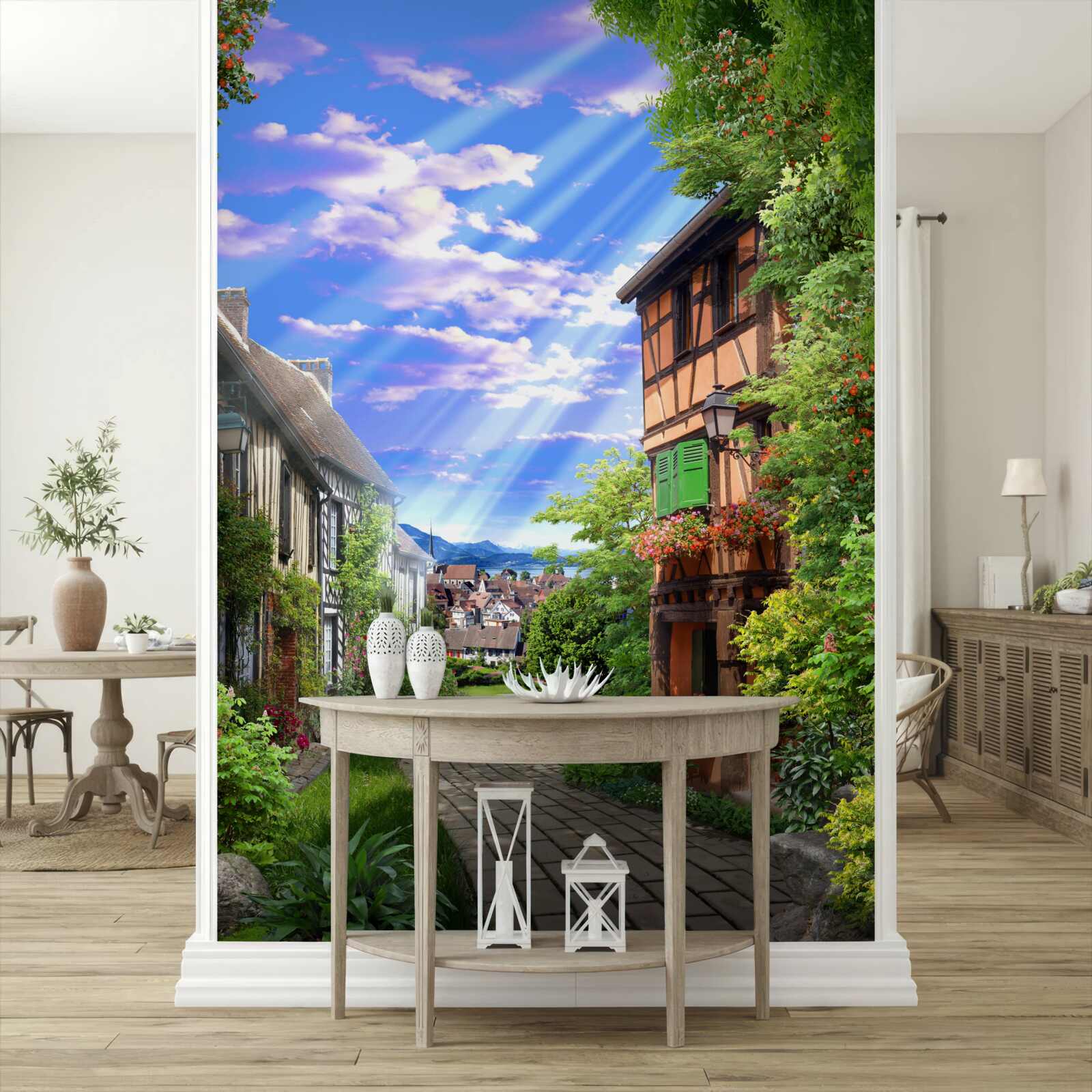 Fototapet lumină verde