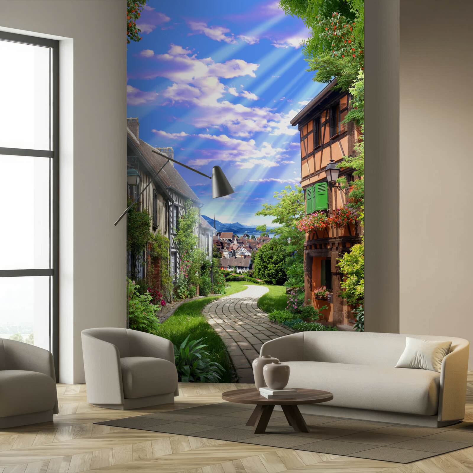 Fototapet lumină verde