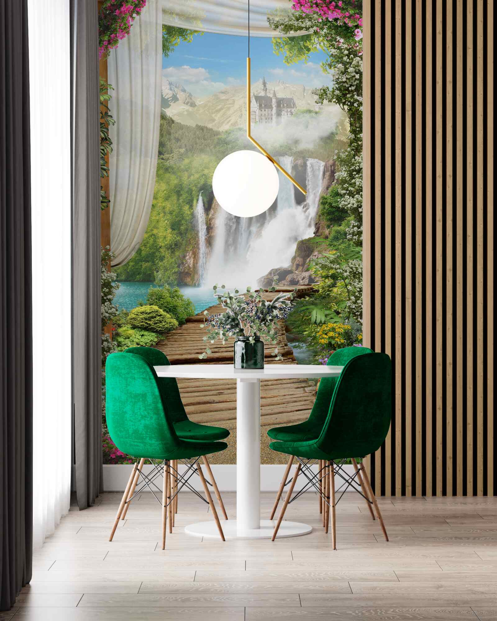 Fototapet cărarea care duce la cascadă