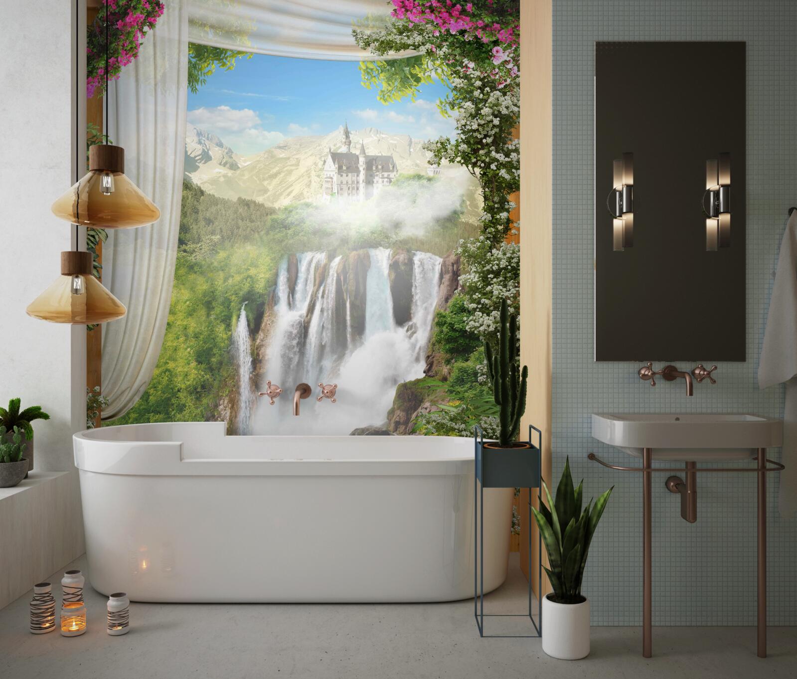 Fototapet cărarea care duce la cascadă