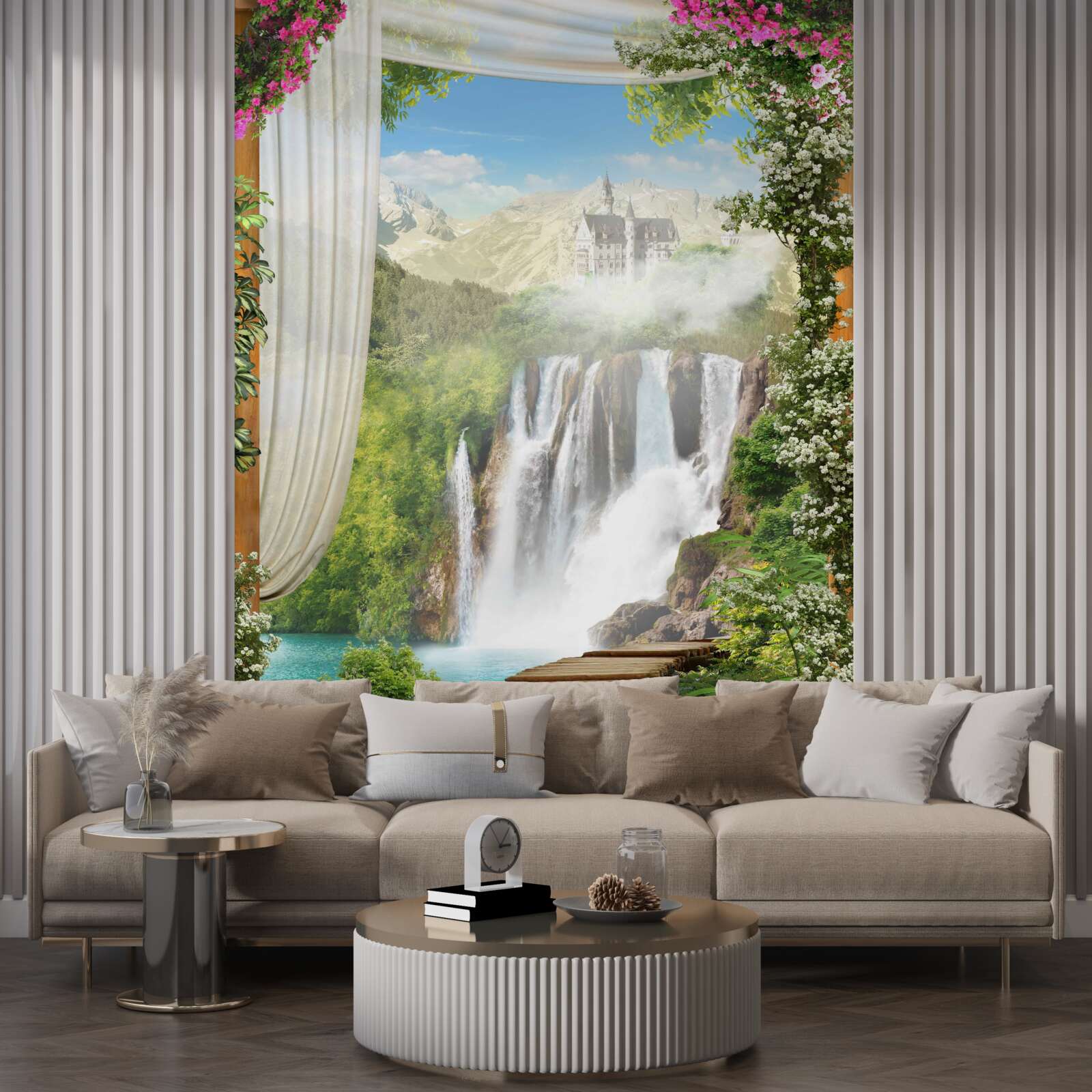 Fototapet cărarea care duce la cascadă