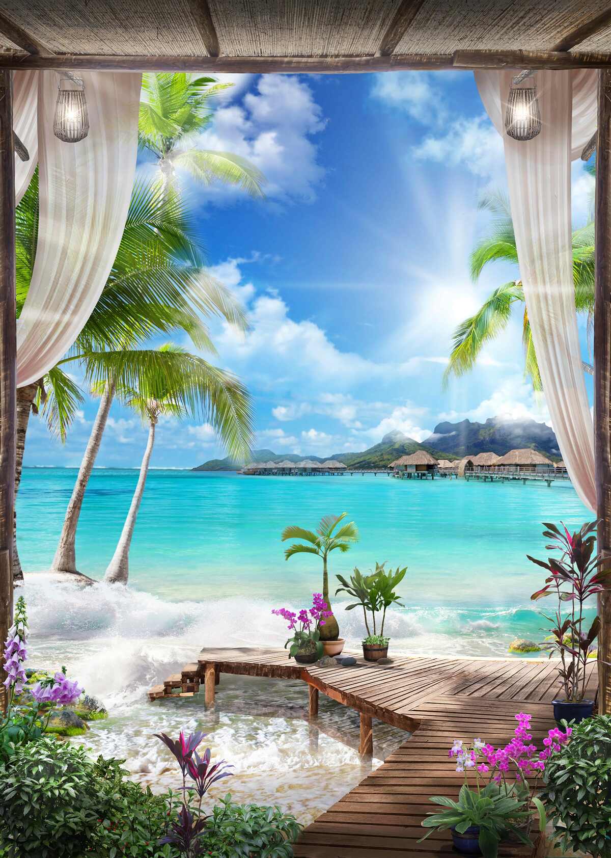 Fototapet peisaj frumos plajă