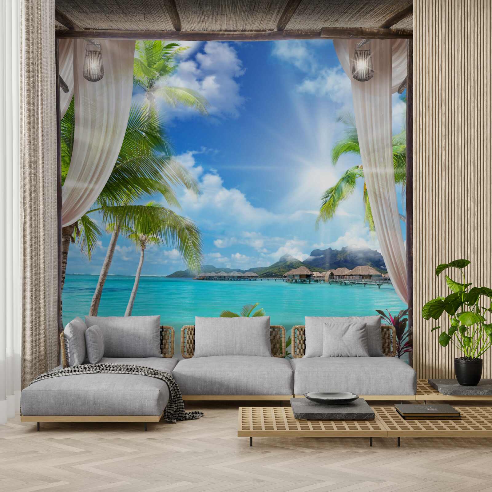 Fototapet peisaj frumos plajă