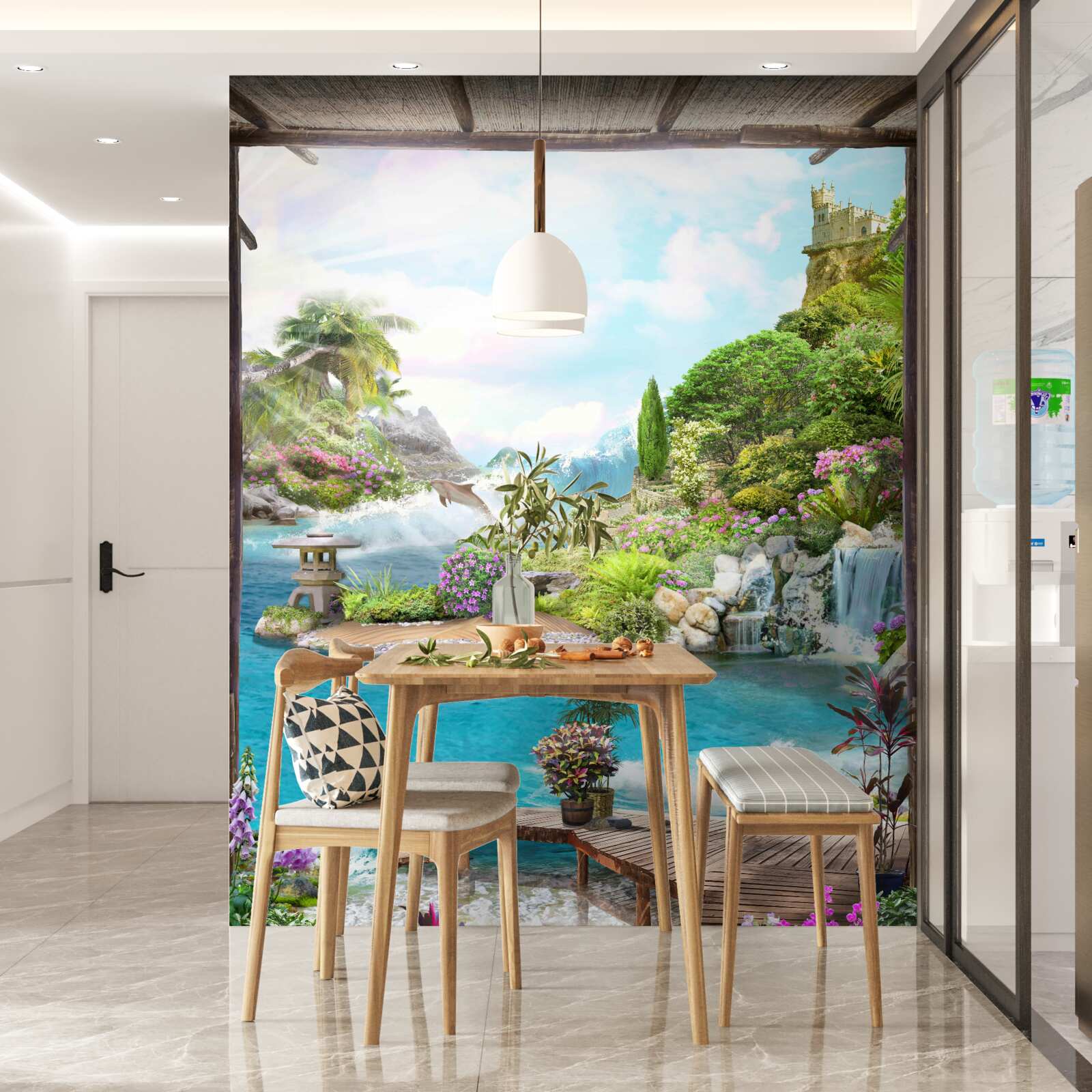 Fototapet peisajul uimitor al unei oaze pitorești