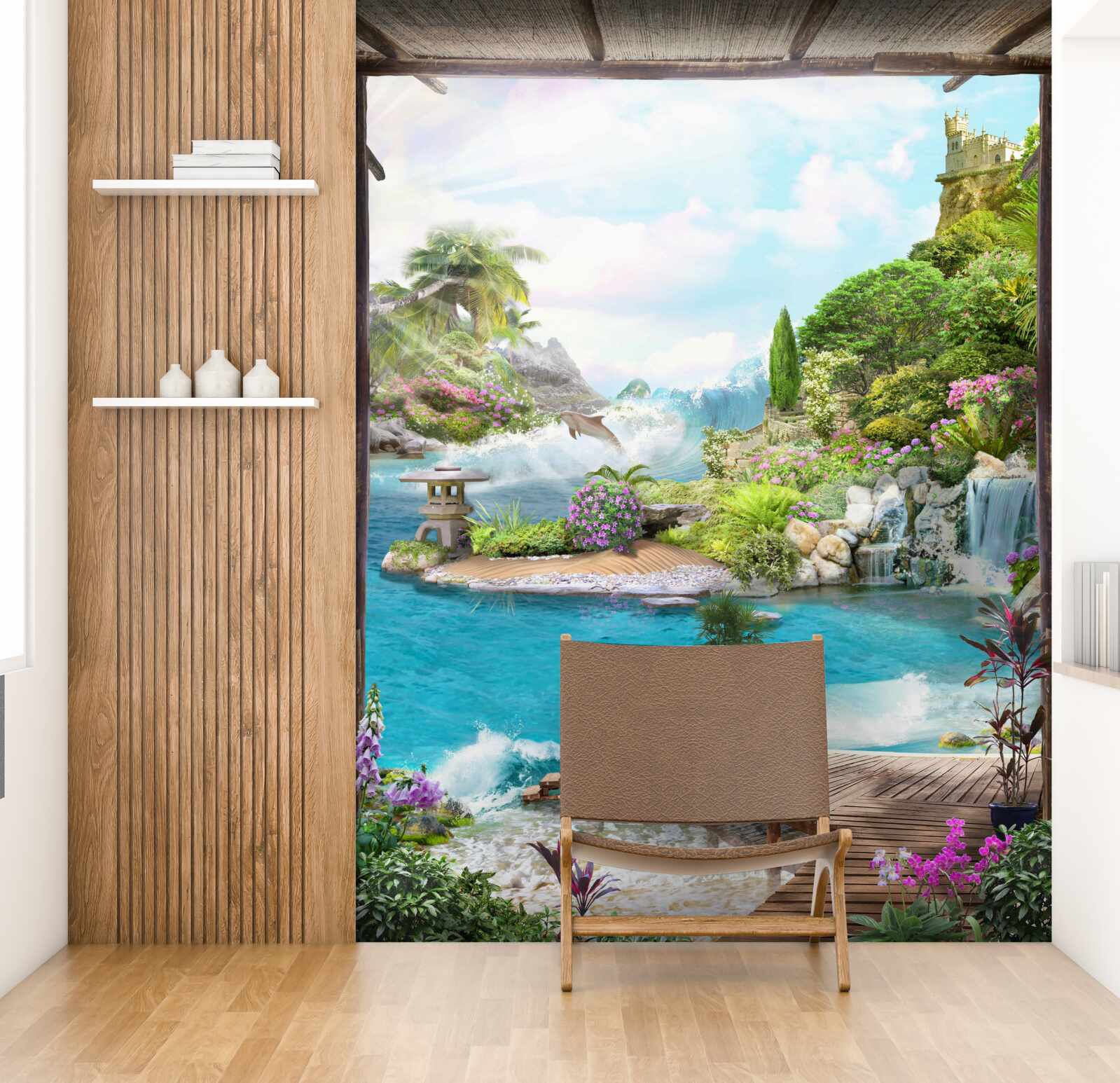 Fototapet peisajul uimitor al unei oaze pitorești