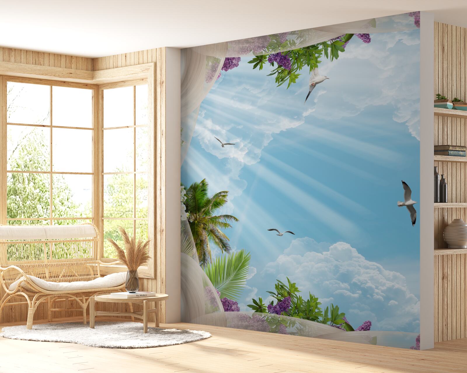 Fototapet păsările și cerul