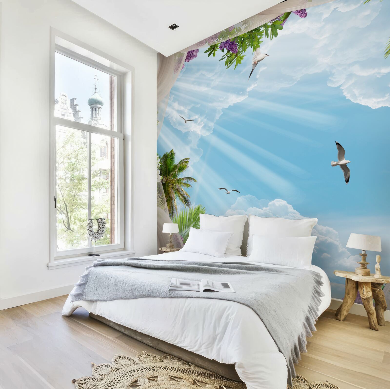 Fototapet păsările și cerul