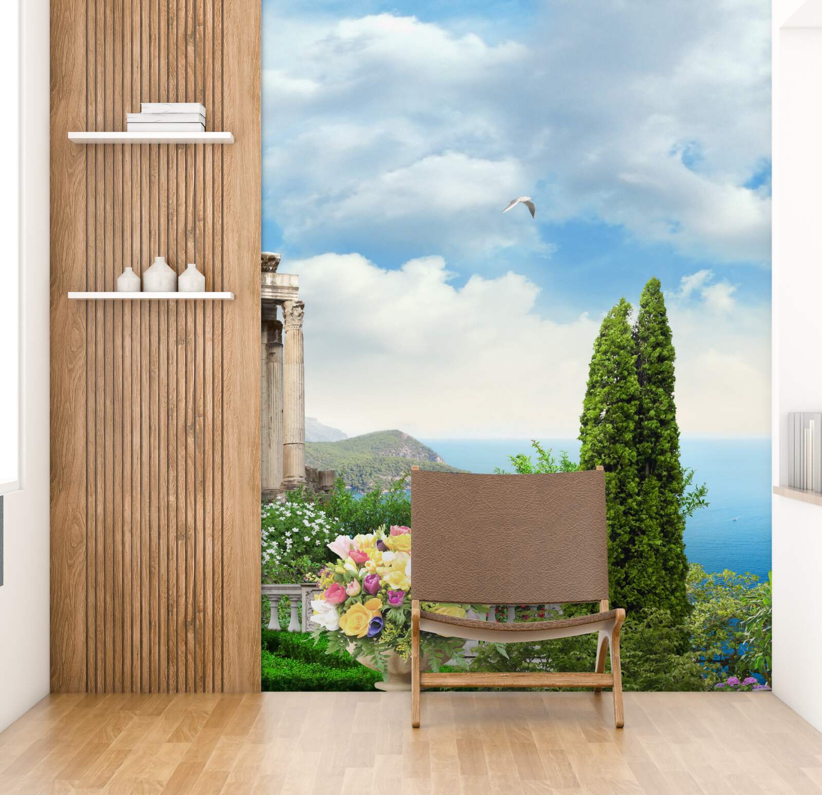 Fototapet vedere la peisajul frumos de la balcon