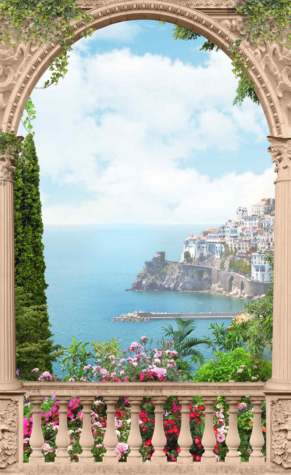 Fototapet peisajul golfului în italia