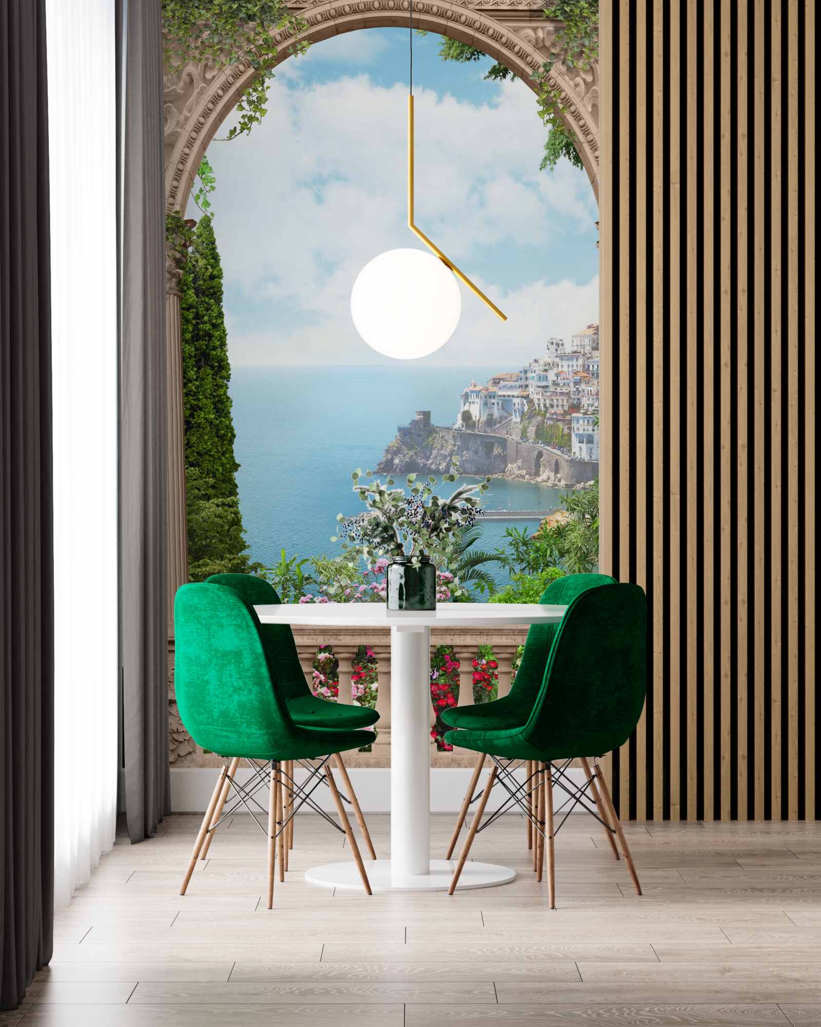 Fototapet peisajul golfului în italia