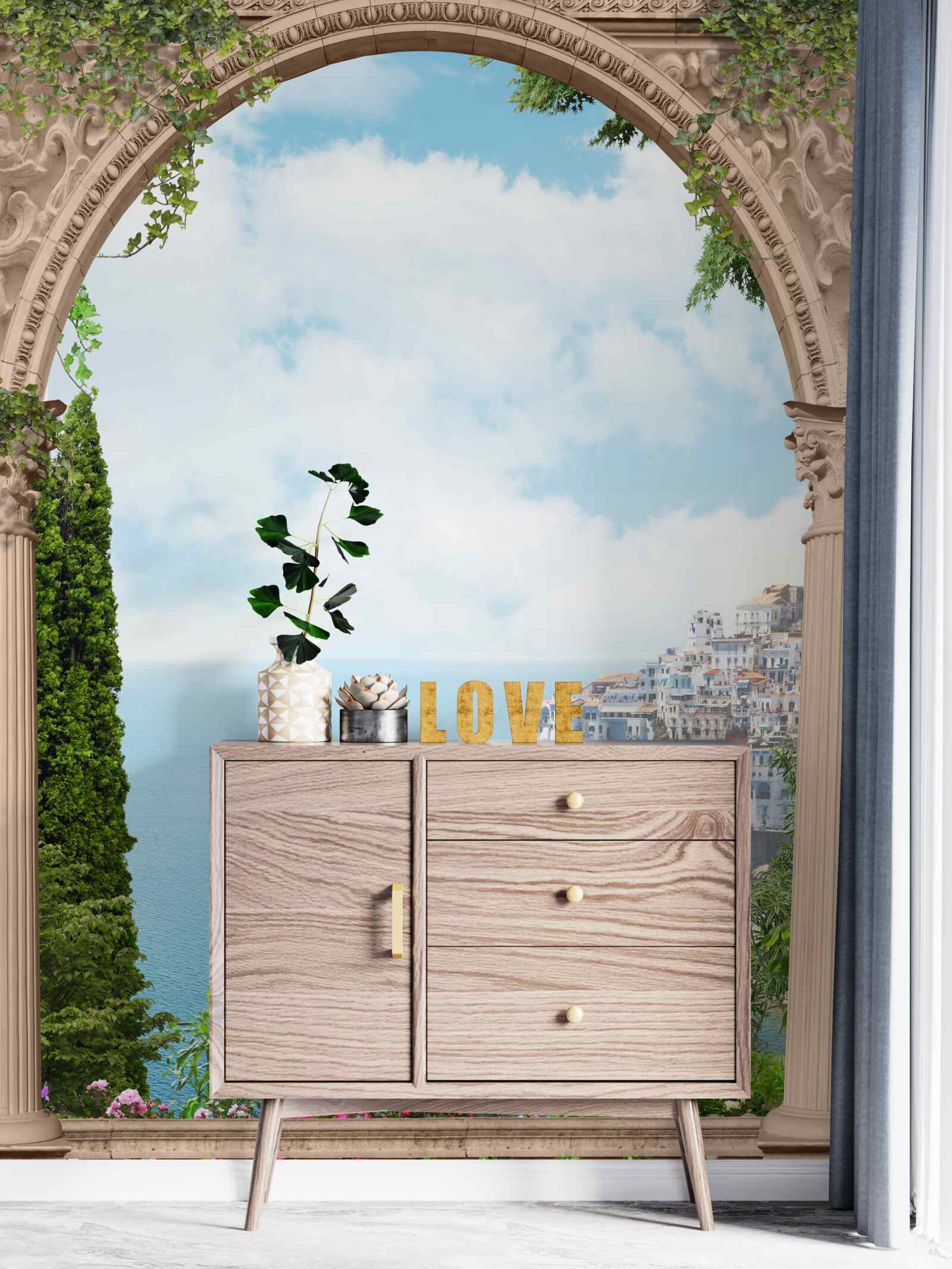 Fototapet peisajul golfului în italia