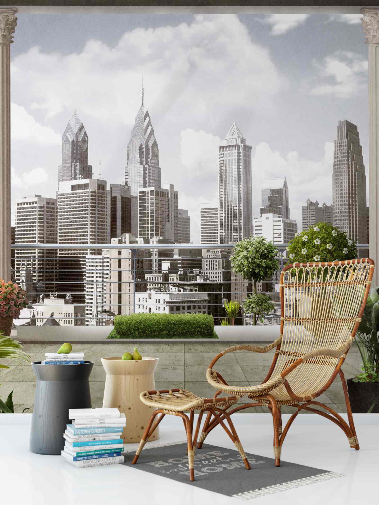 Fototapet peisajul zgârie-norilor urbani