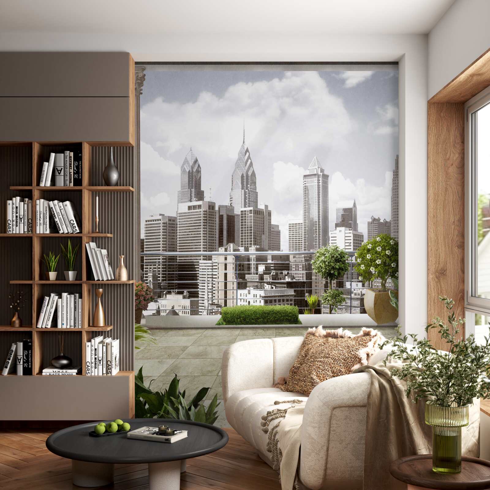 Fototapet peisajul zgârie-norilor urbani