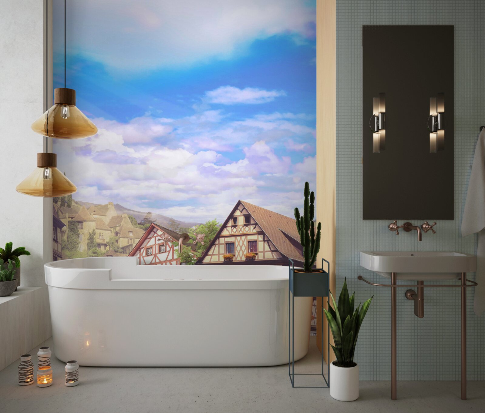 Fototapet vedere frumoasă a orașului