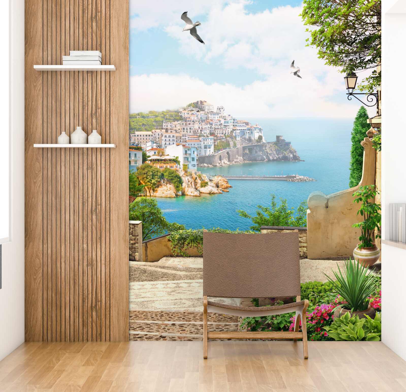 Fototapet case pe coastă