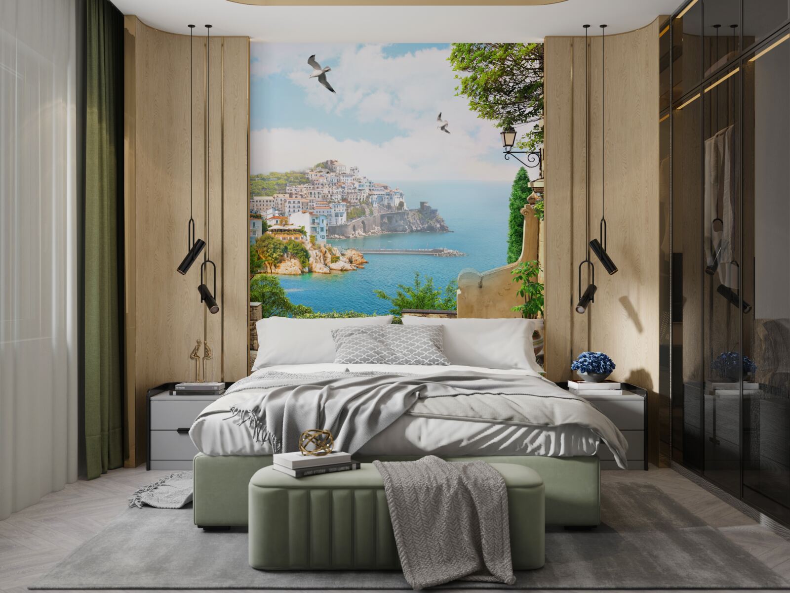 Fototapet case pe coastă