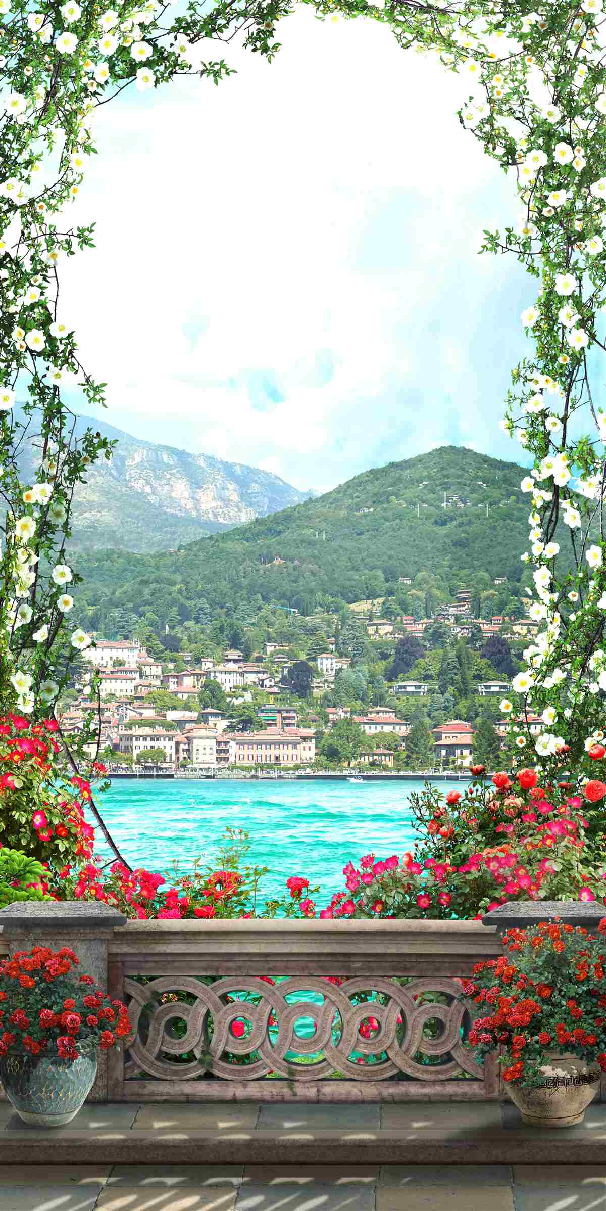 Fototapet panorama unui oraș aglomerat