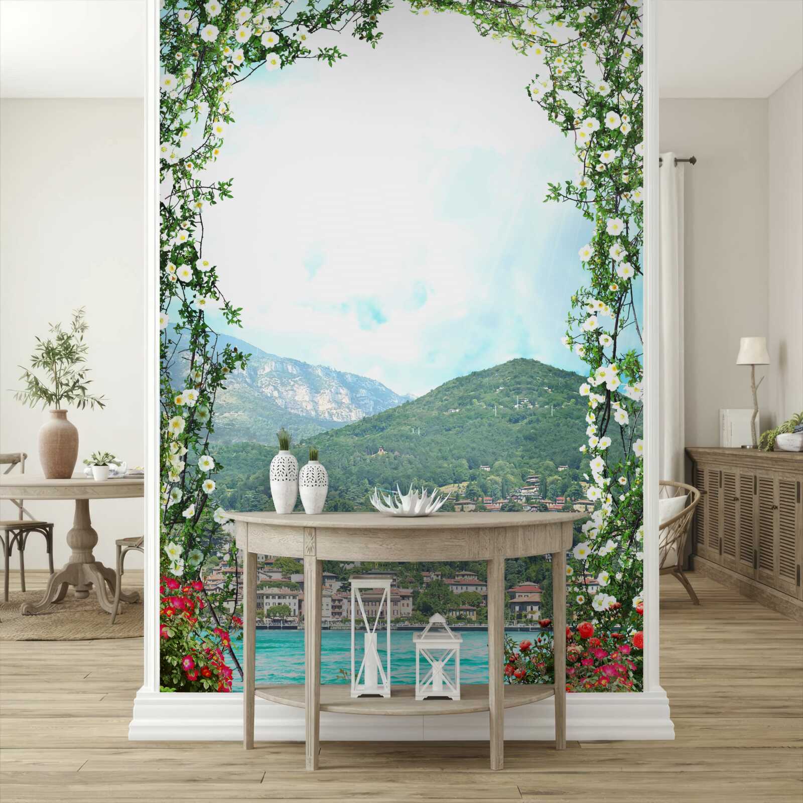 Fototapet panorama unui oraș aglomerat