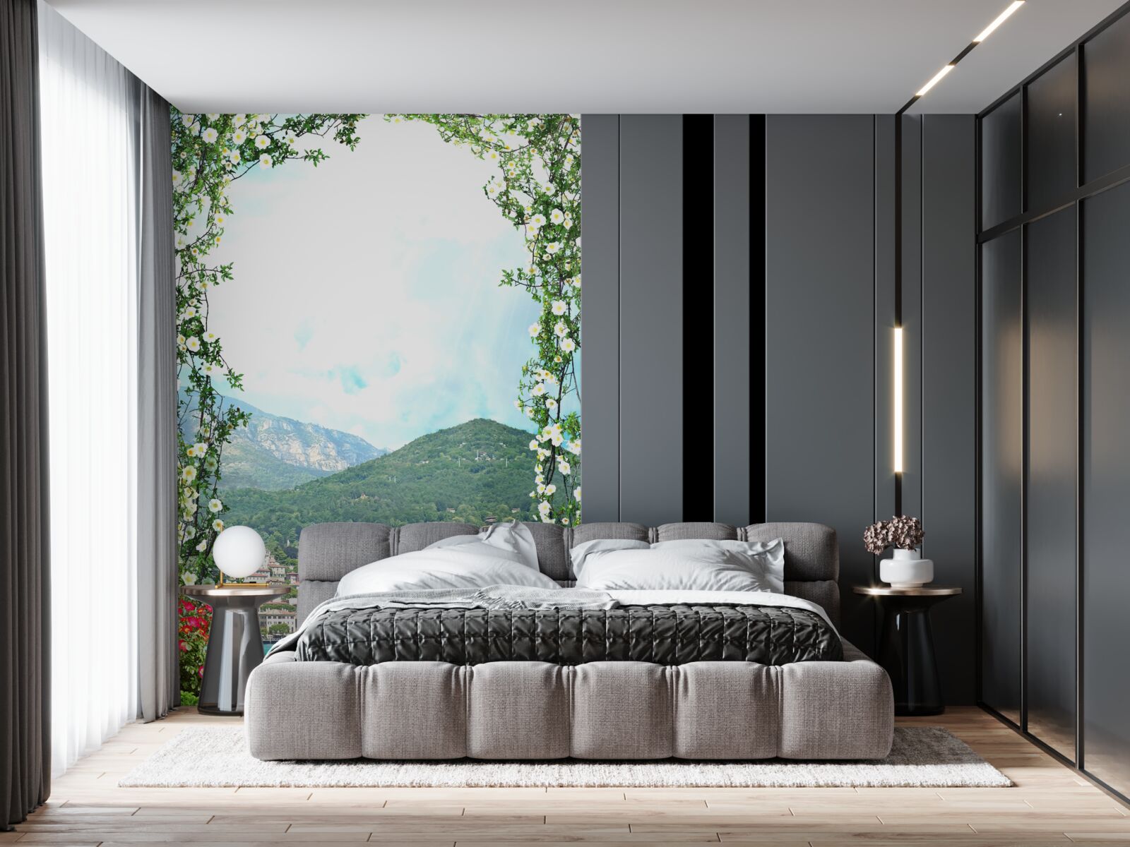 Fototapet panorama unui oraș aglomerat