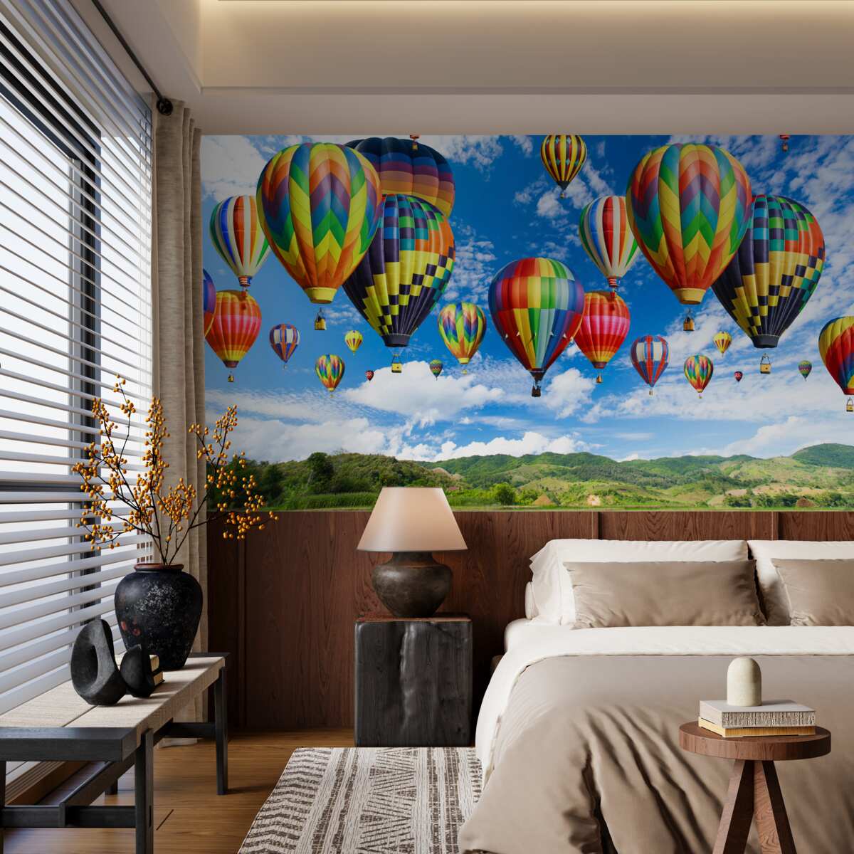 Fototapet procesiune de baloane de toate culorile