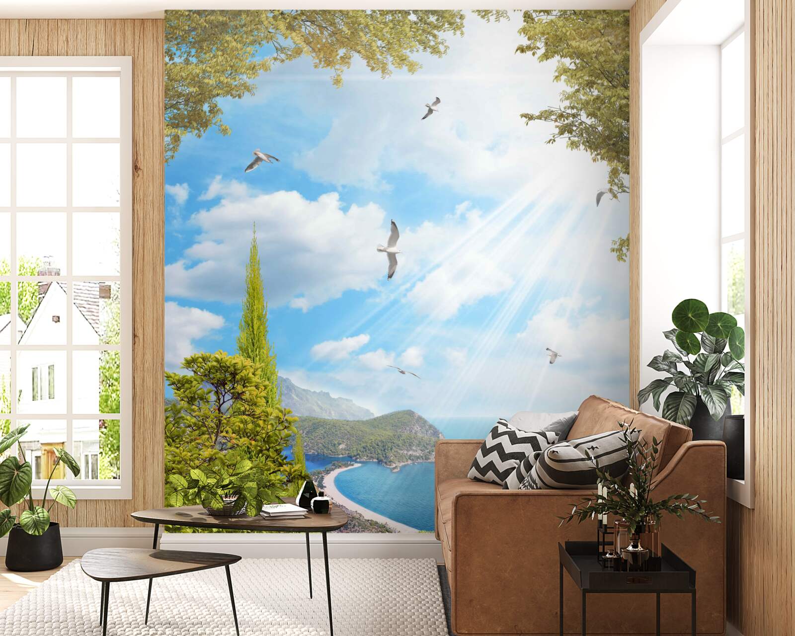 Fototapet vedere la împrejurimi din balcon