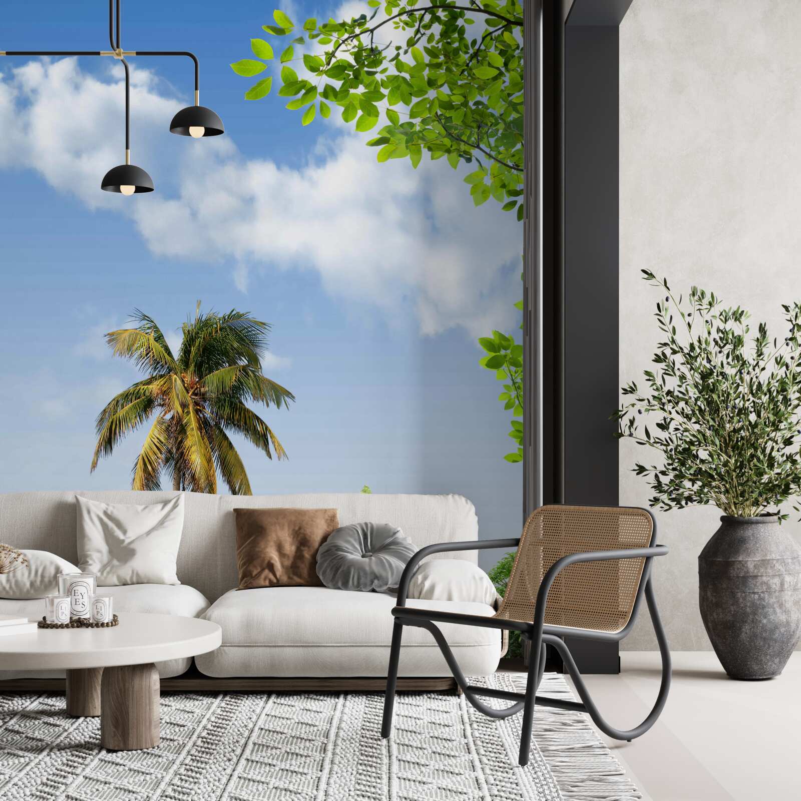 Fototapet păun pe scări