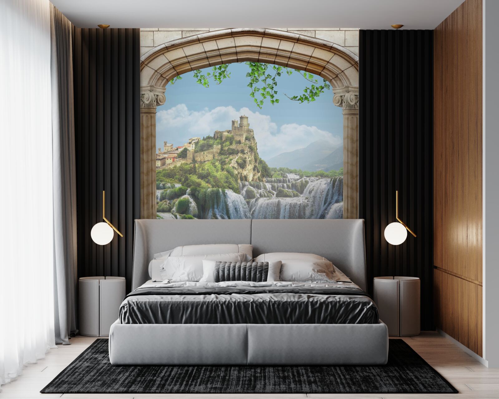 Fototapet vedere la frumoasele cascade de la arc