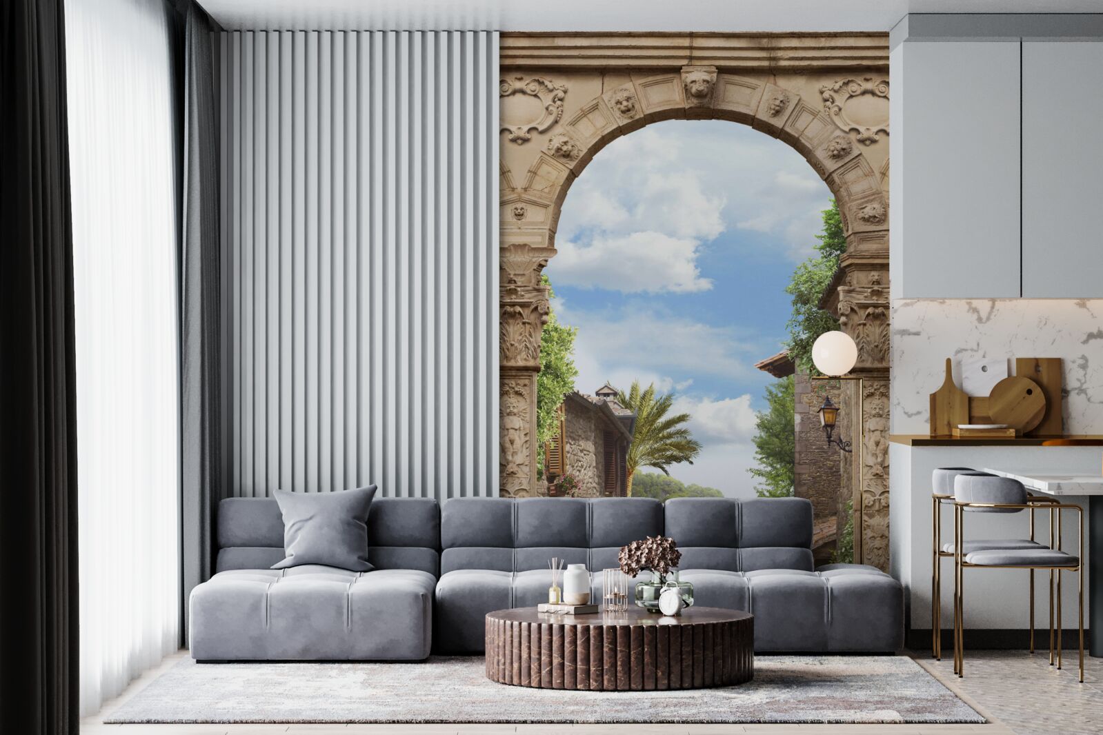 Fototapet arc de mare cu o vedere pitorească