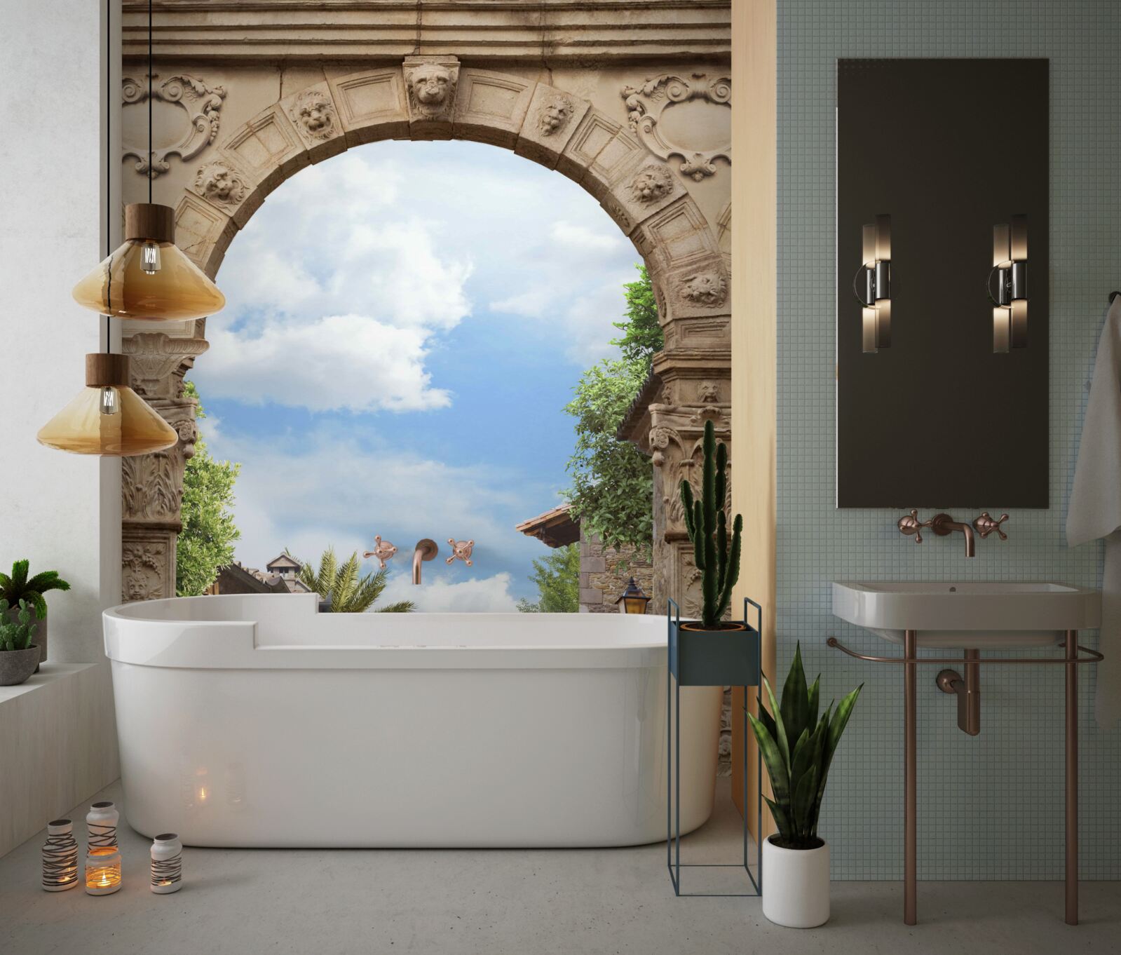 Fototapet arc de mare cu o vedere pitorească