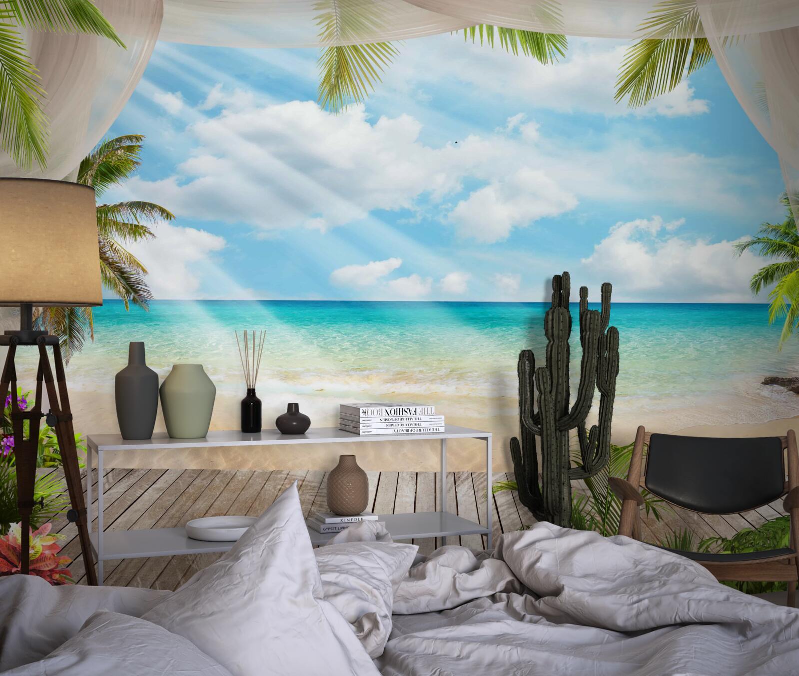 Fototapet drumul spre ocean prin văl