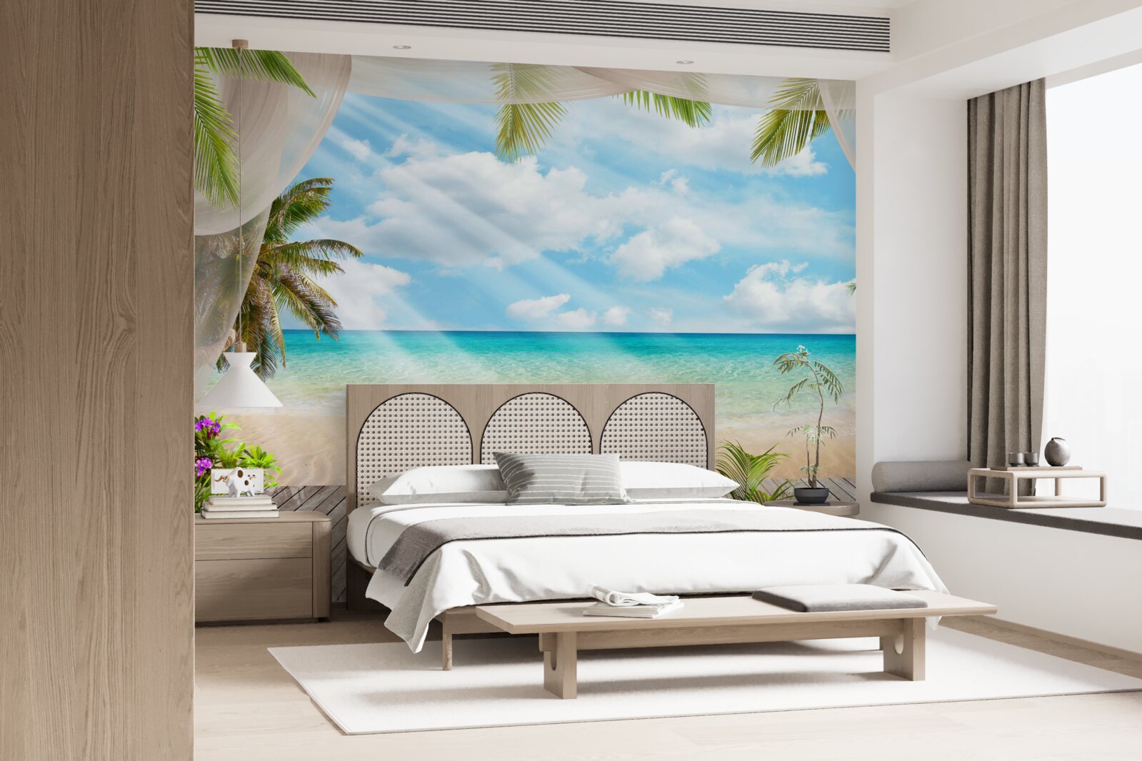 Fototapet drumul spre ocean prin văl