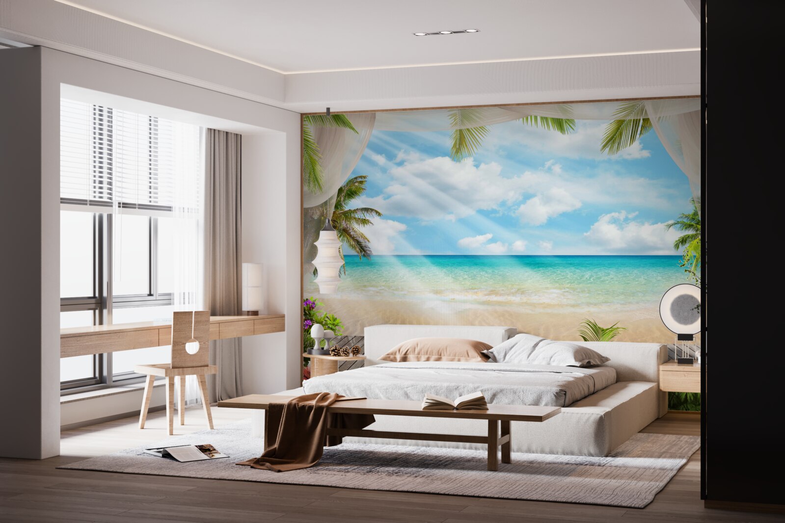 Fototapet drumul spre ocean prin văl