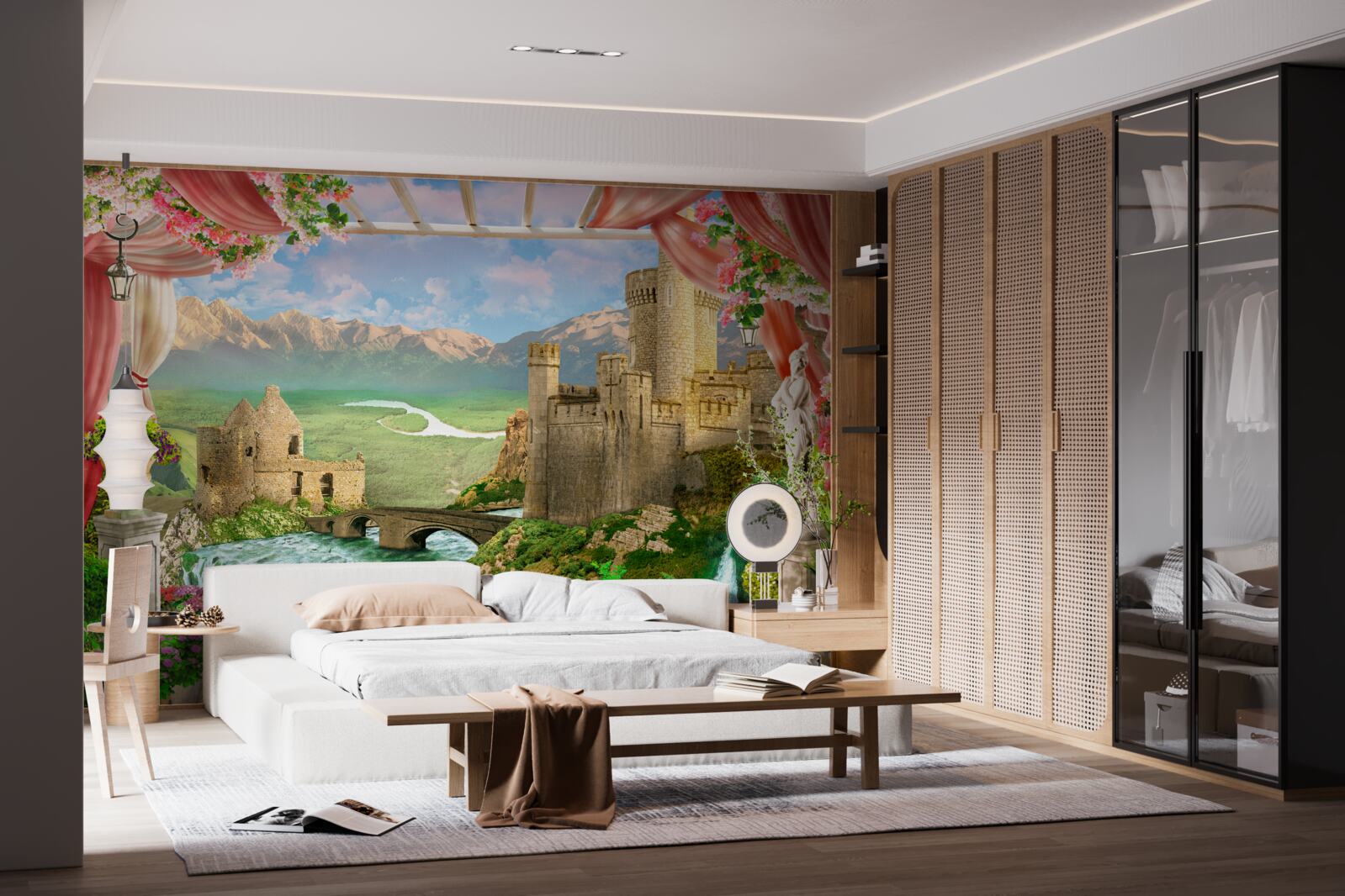 Fototapet panorama castelului antic