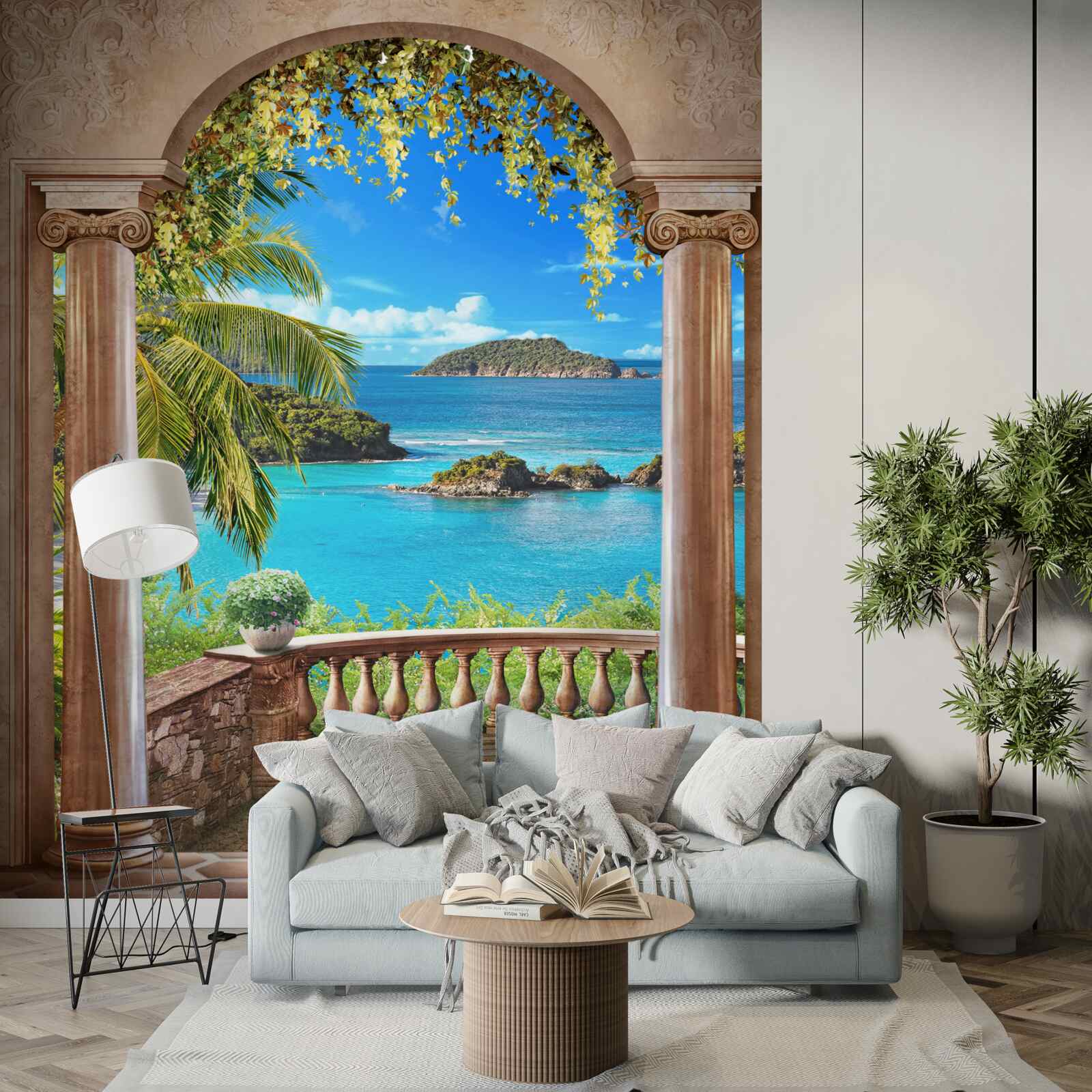 Fototapet balcon cu o priveliște uluitoare