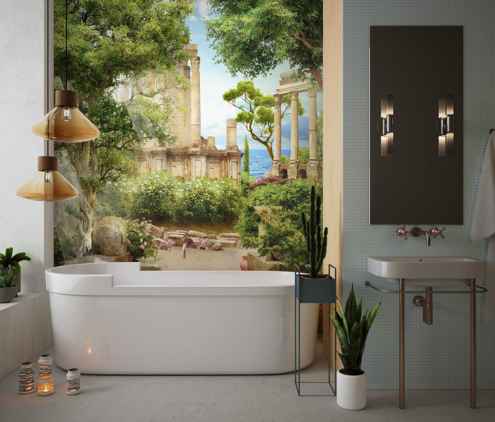 Fototapet grădinile antice ale Mediteranei