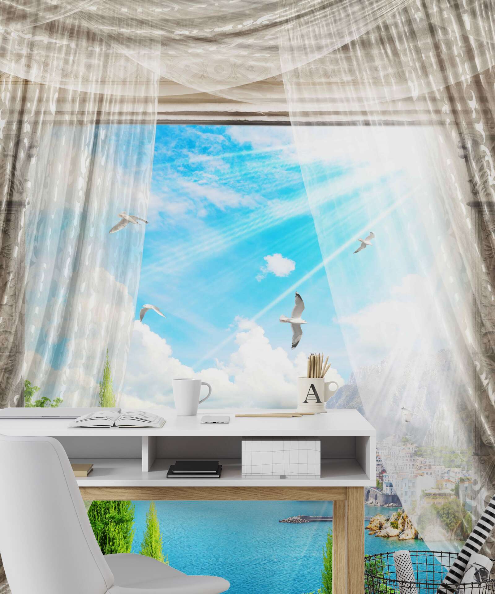 Fototapet vedere de la fereastră