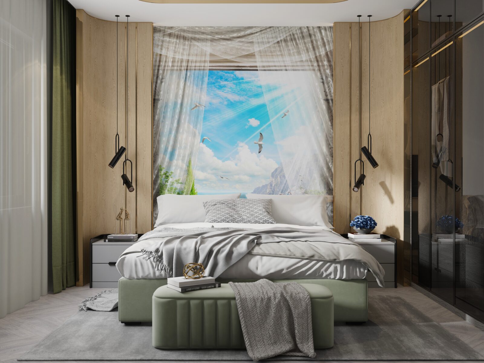 Fototapet vedere de la fereastră