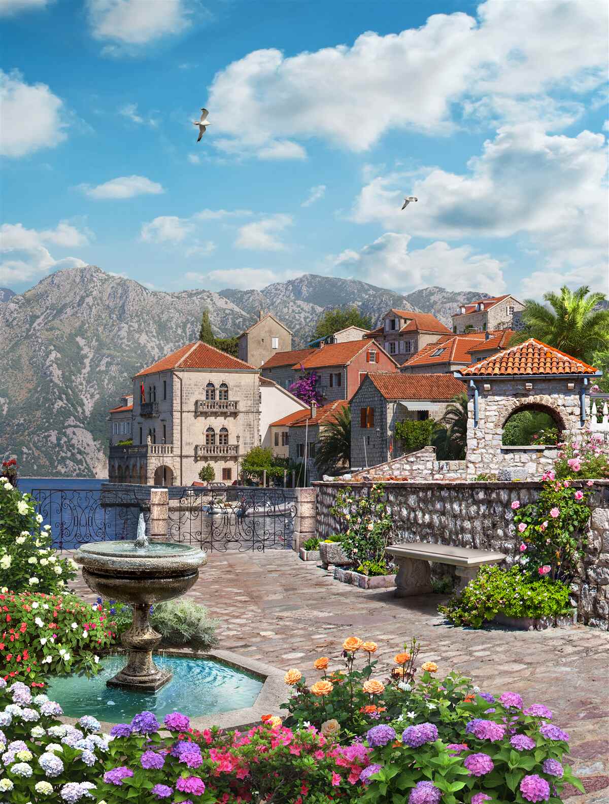 Fototapet străzi înguste și curți interioare