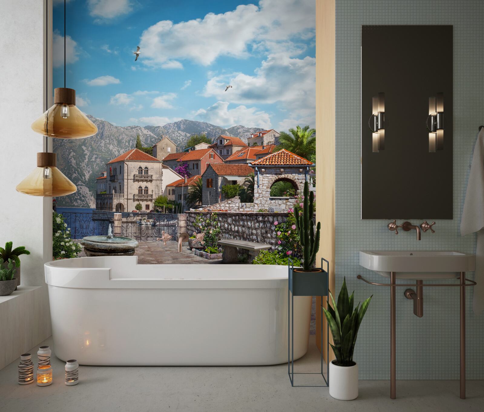 Fototapet străzi înguste și curți interioare