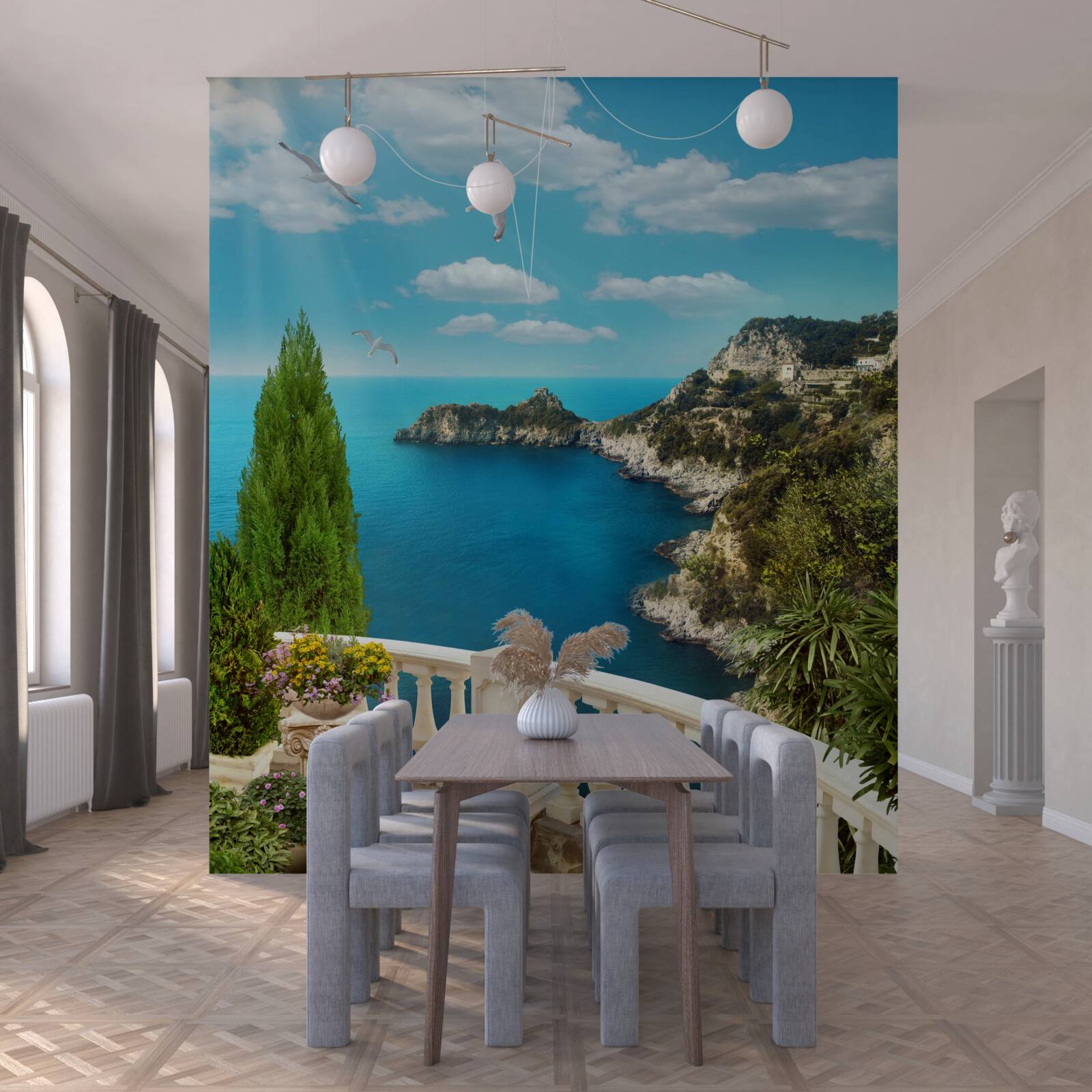 Fototapet vedere la mare din balcon