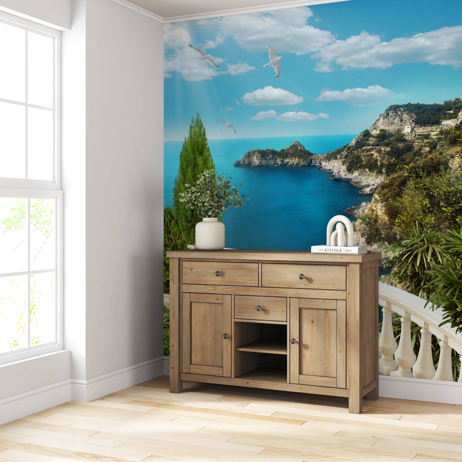 Fototapet vedere la mare din balcon