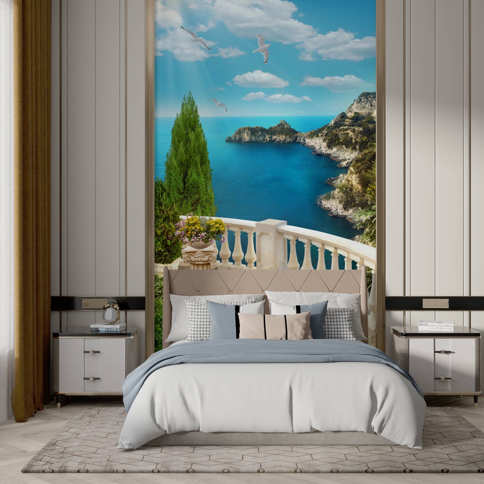 Fototapet vedere la mare din balcon