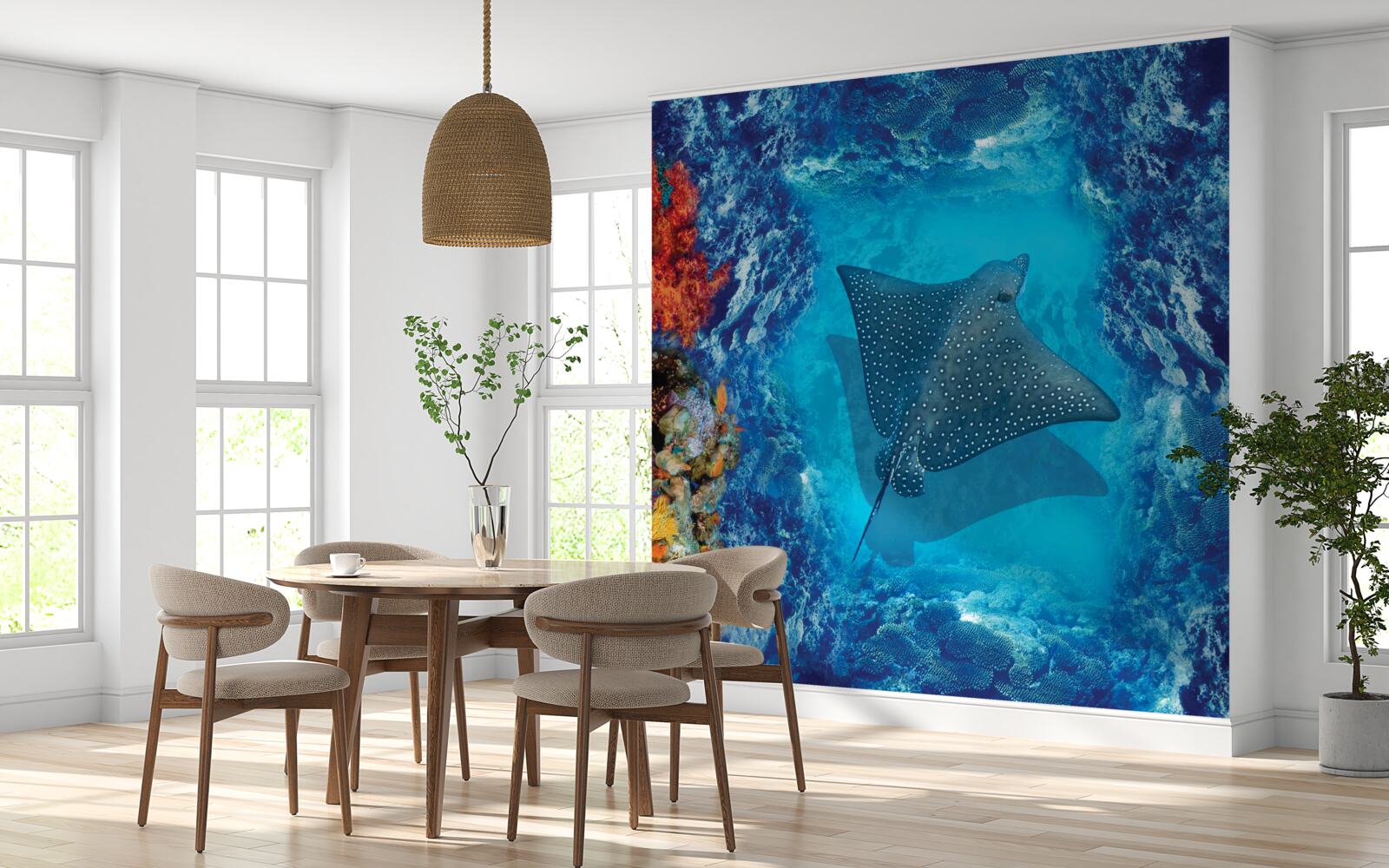 Fototapet stingray plutitoare