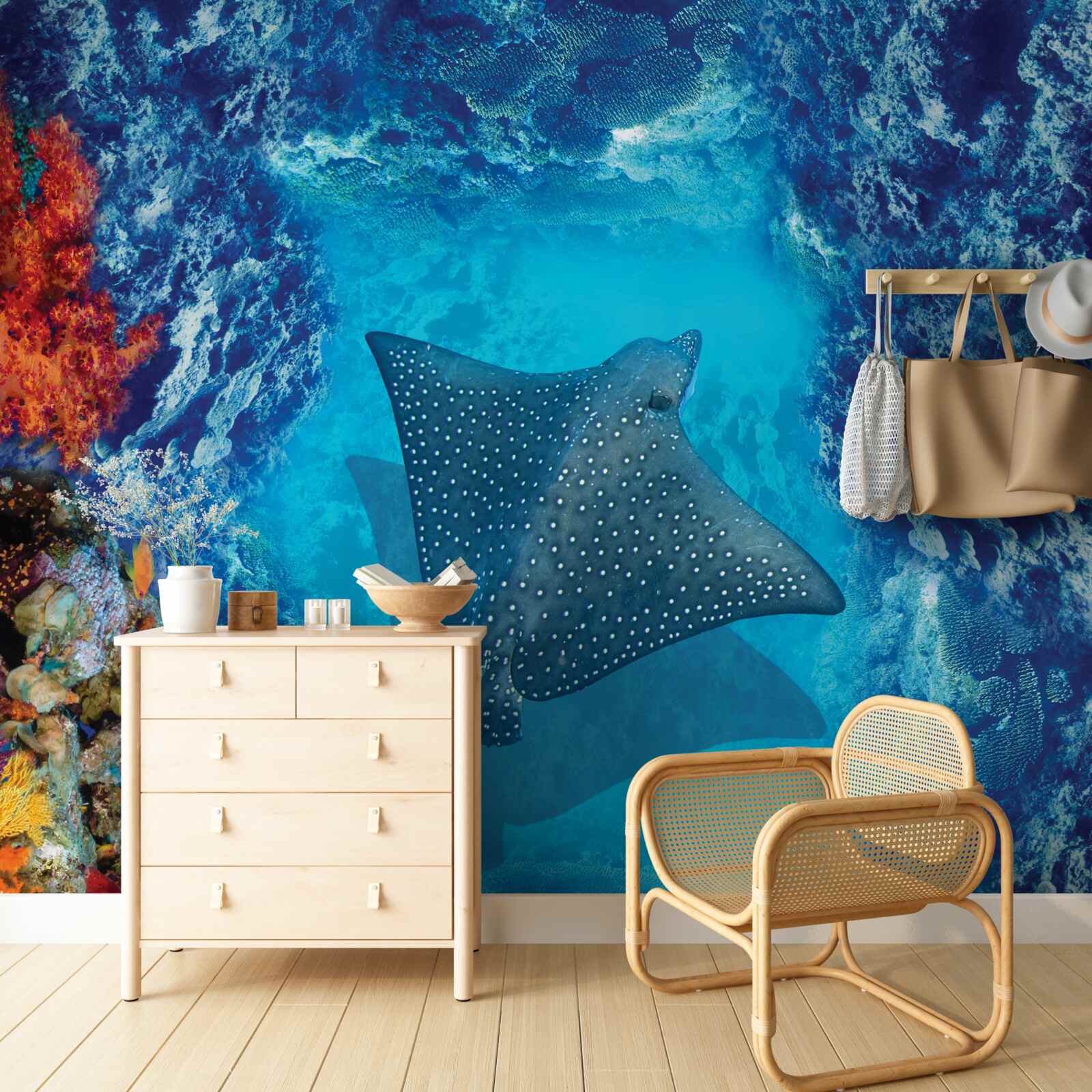 Fototapet stingray plutitoare