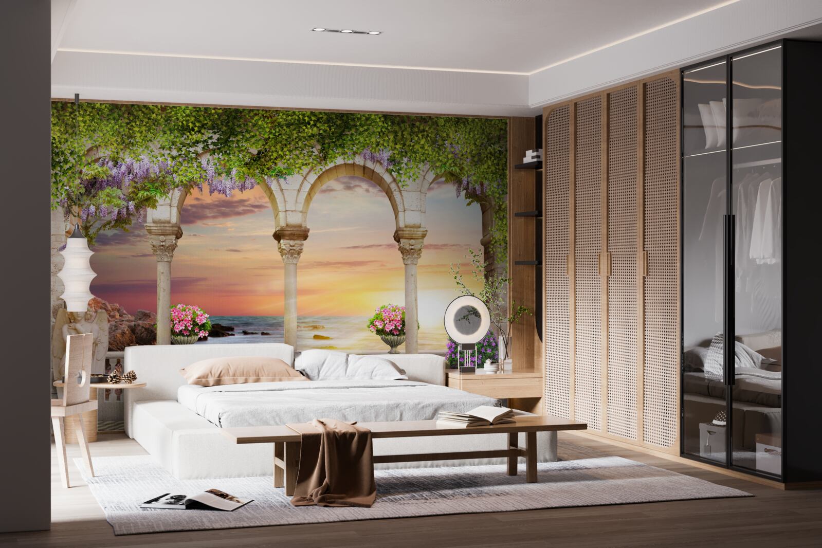 Fototapet verandă cu flori