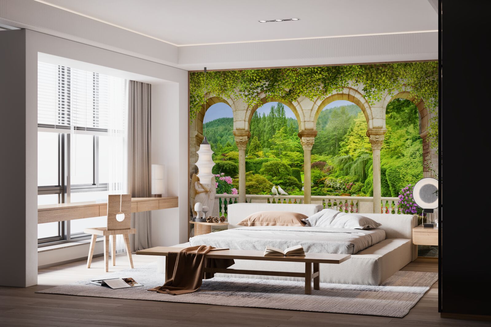 Fototapet balcon cu coloane arcuite