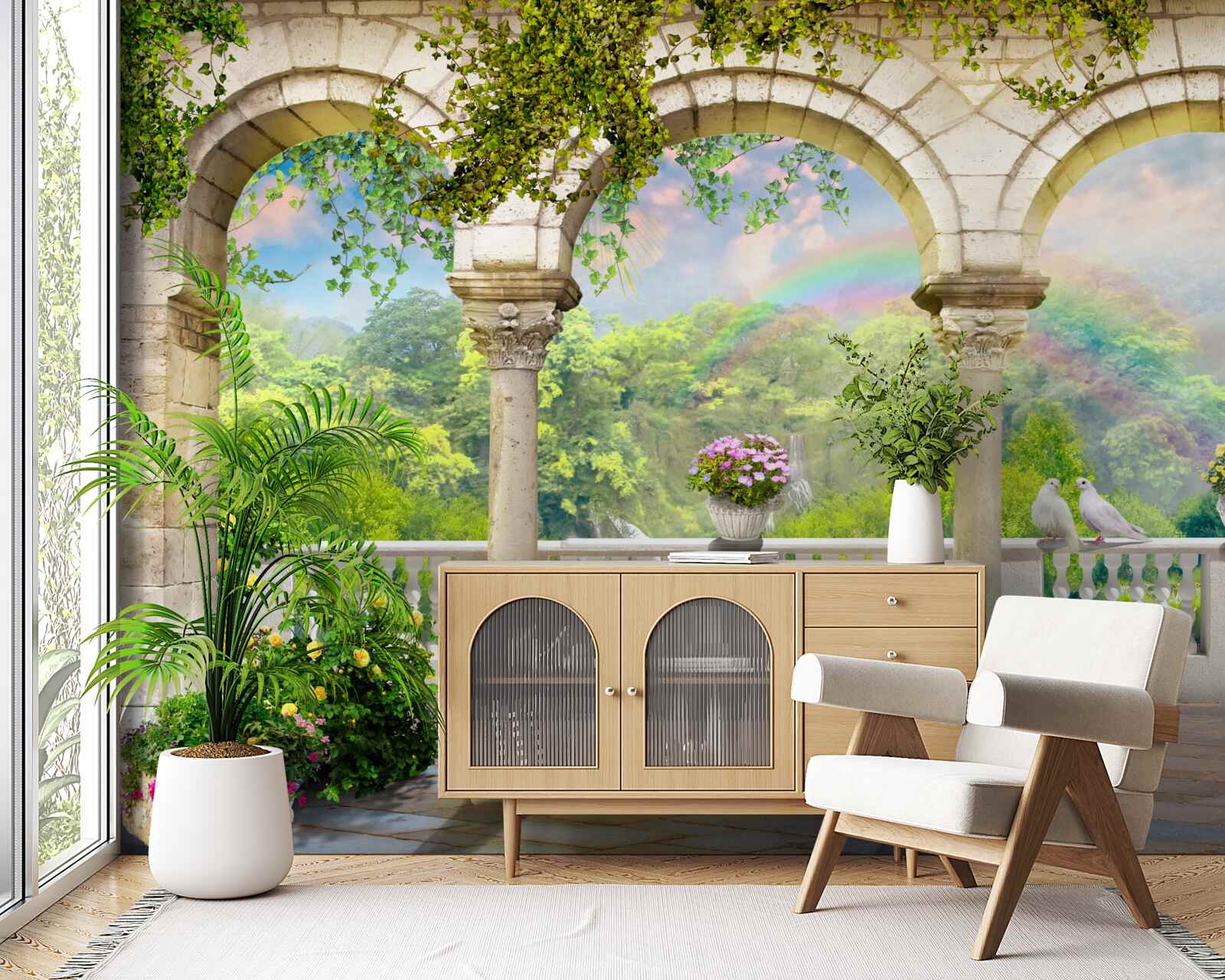 Fototapet palat cu coloane în formă de arcuri