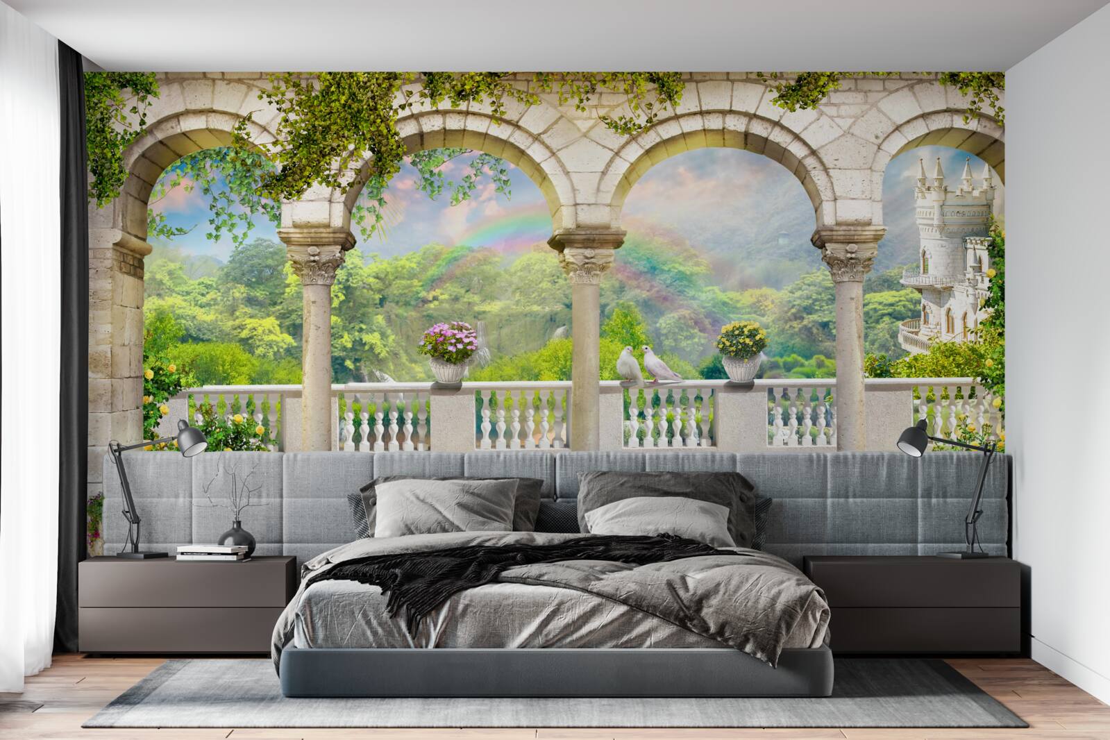 Fototapet palat cu coloane în formă de arcuri